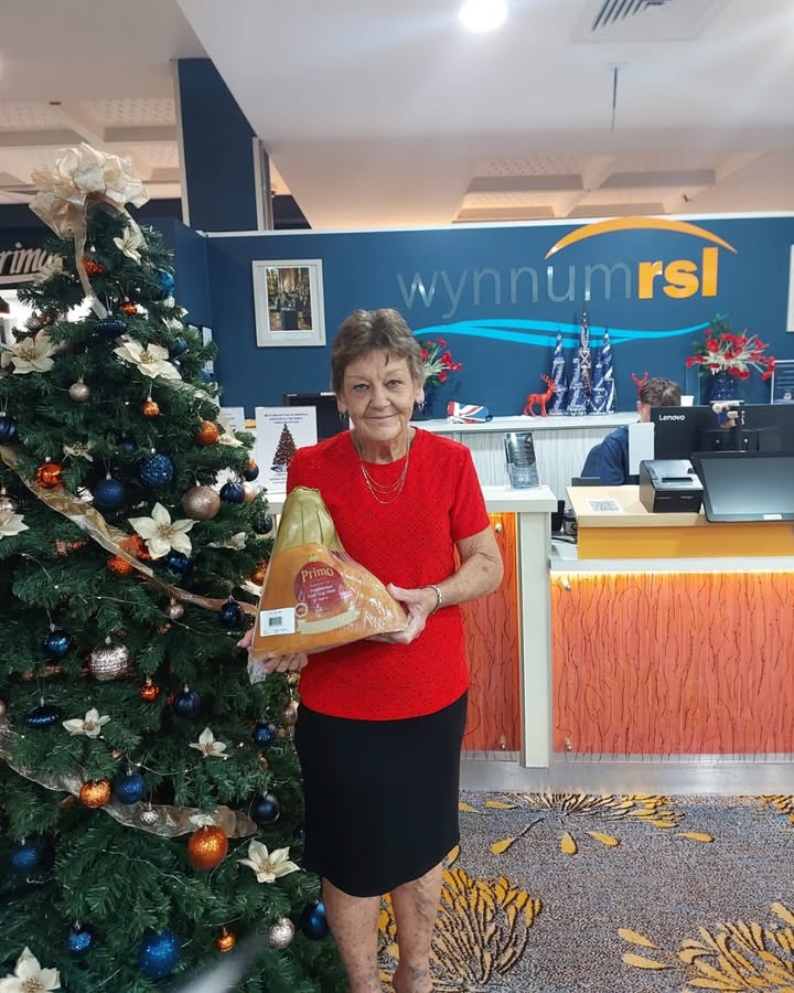 Featured image for “Christmas Ham Raffle Winner: Celebrating Lisa at Wynnum RSL”