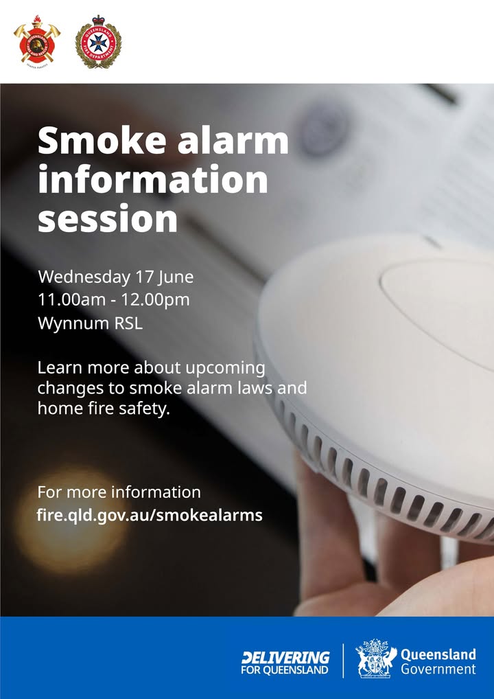 Featured image for “Free Smoke Alarm Info Session at Wynnum RSL”