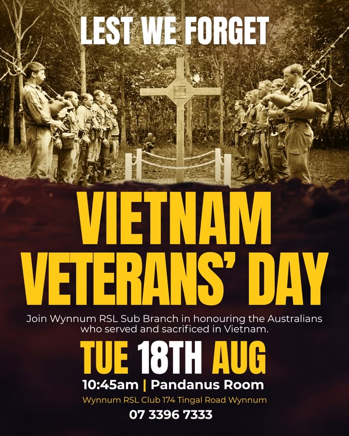 Featured image for “Vietnam Veterans Day Commemoration at Wynnum RSL”