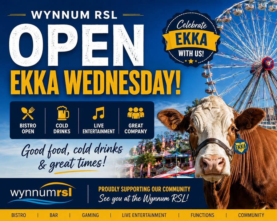Featured image for “Wynnum RSL Is Open on Ekka Wednesday”