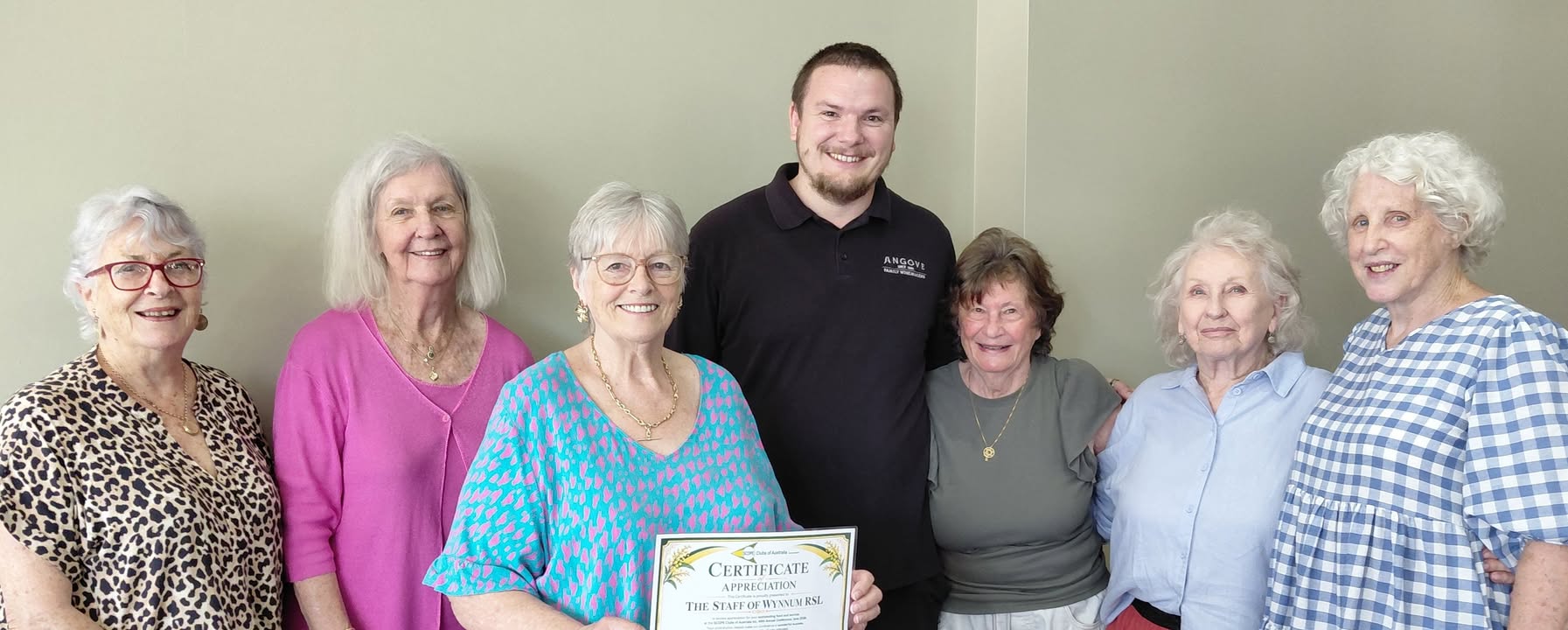 Featured image for “Wynnum RSL Receives Certificate of Appreciation from Scope”